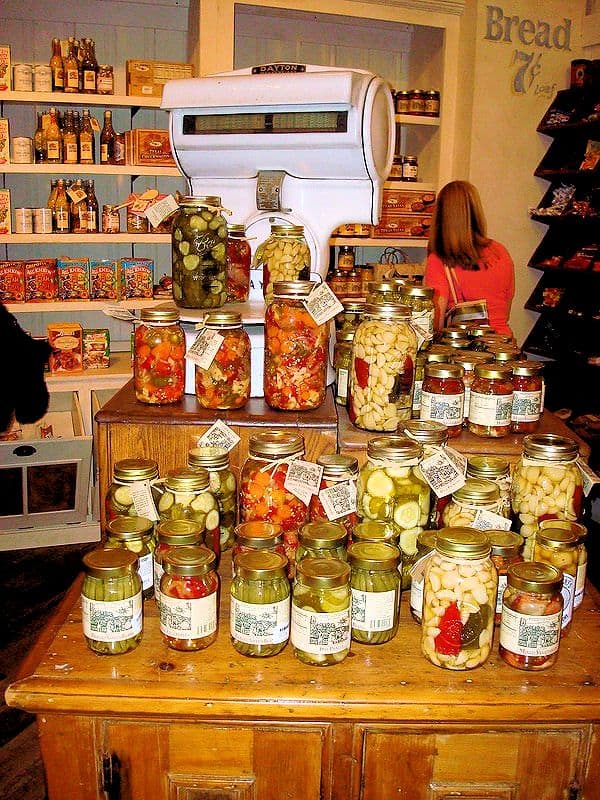 Canning food can help you save money.  These canned vegetables will last for a long time.