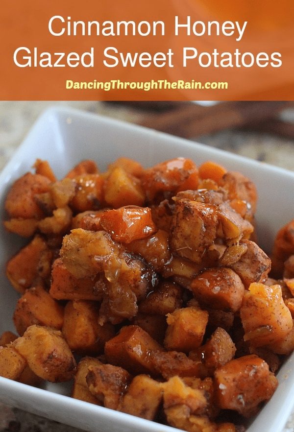 Cinnamon Honey Glazed Sweet Potatoes by Dancing Through the Rain