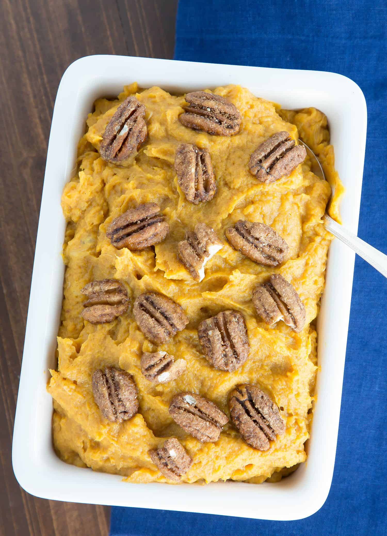 Whipped Sweet Potatoes with Bananas and Honey by Deliciously Plated