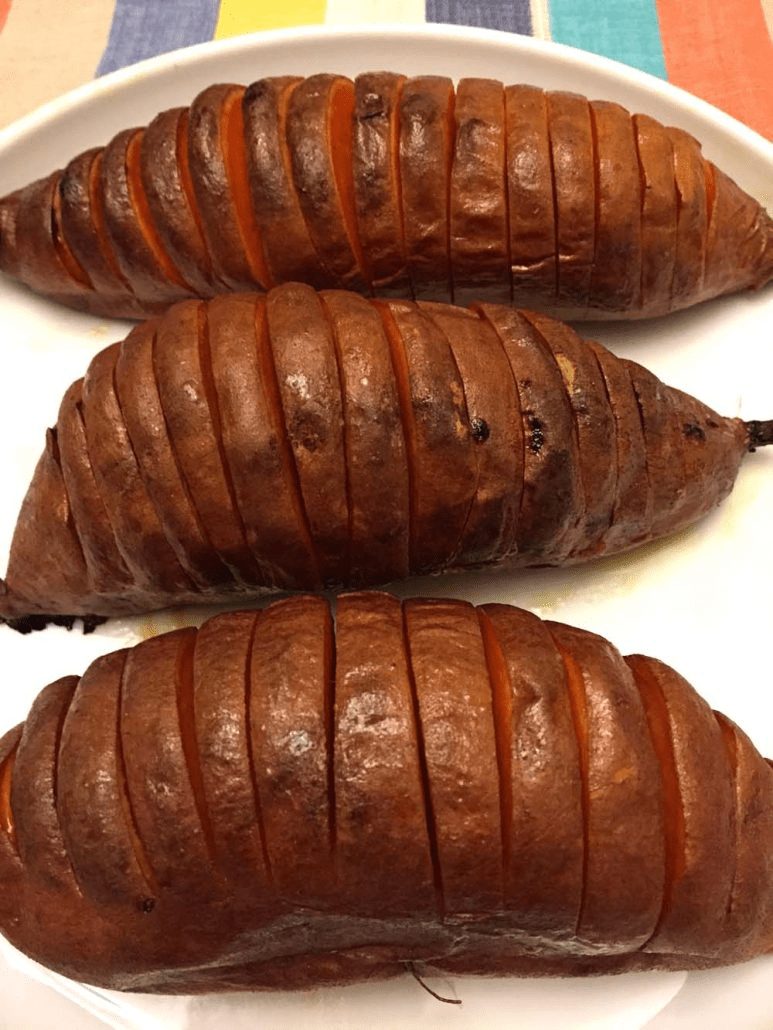 Hasselback (Accordion) Baked Sweet Potatoes Recipe (Paleo)
