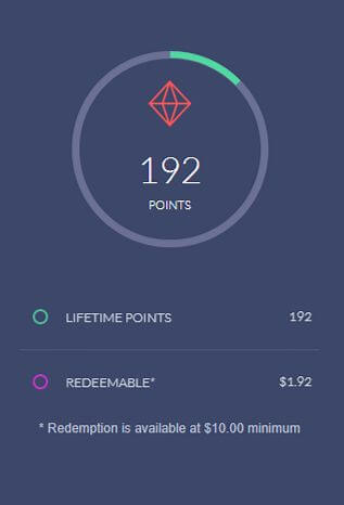 Survey Junkie has an easy point tracker screen showing exactly how many points you have earned. 