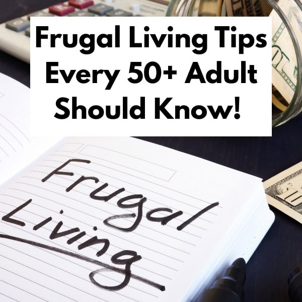 Notebook with frugal living written on it