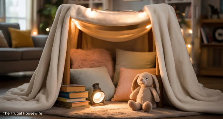 Build a fort with pillows and books. 